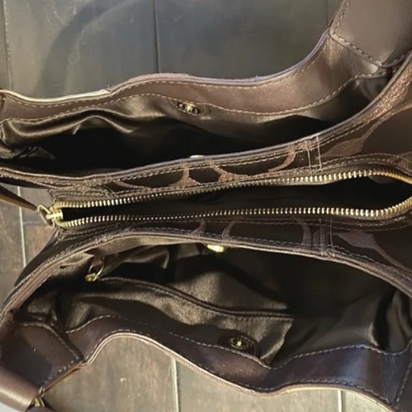 ☆Gorgeous Vintage COACH Soho Signature Metallic Inlaid C Patchwork Hobo~Rar… - Picture 6 of 16